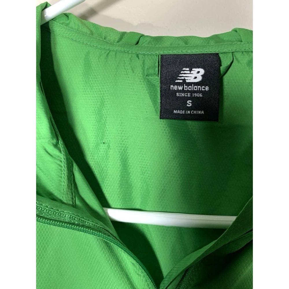 New Balance New York Marathon Windbreaker Jacket Womens S Green Hooded Running - Picture 8 of 10